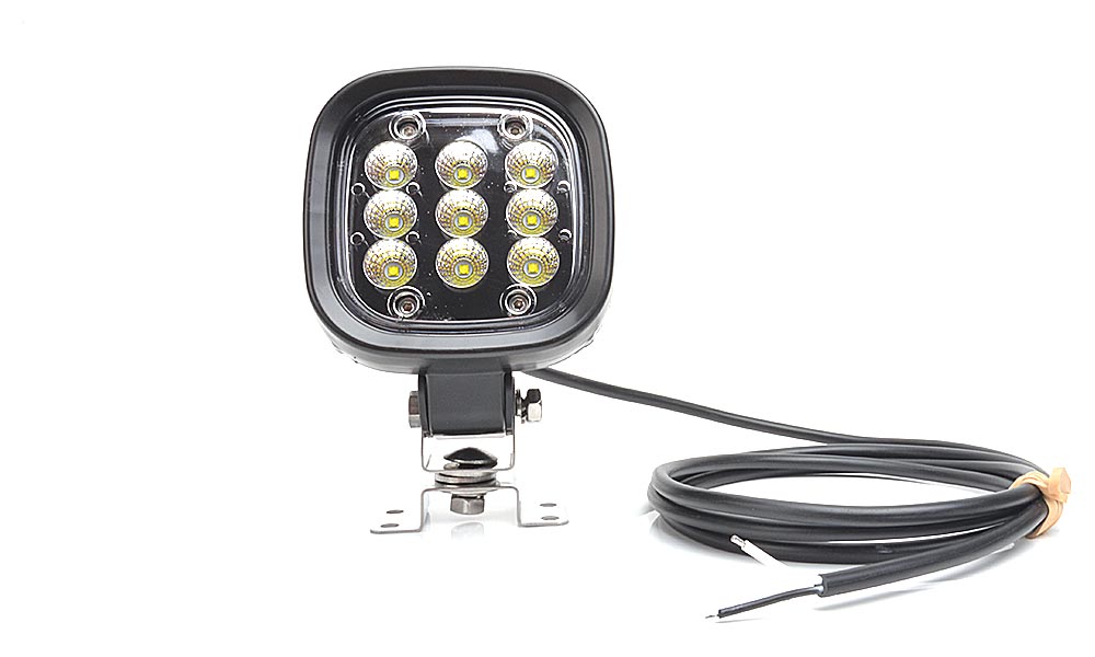 Univerzális 9 LED-es munkalámpa, 12V - 24V, szórt fény, IP66/68, 44W,