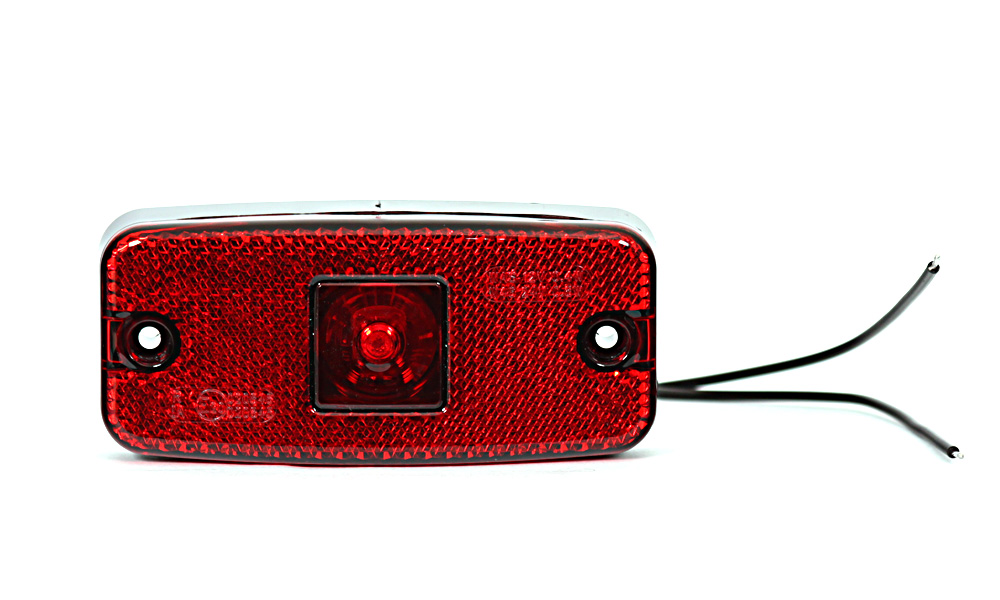 Helyzetjelzõ LEDES PIROS 224-W46 220mmX075mm 12-24V Universal