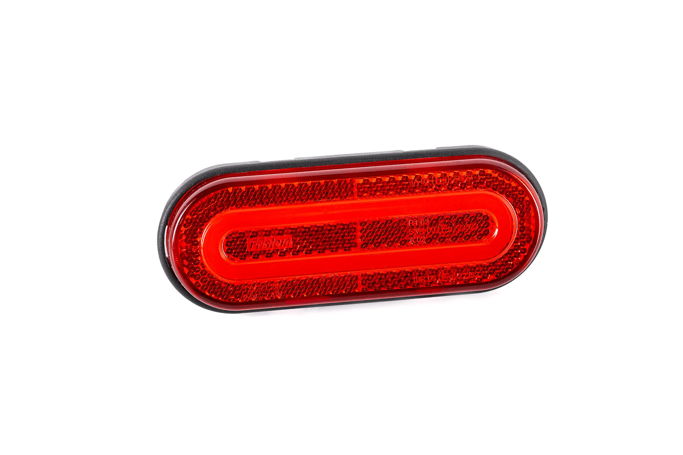 Helyzetjelző 12-36V ovális alakú sík hátoldalas PIROS neon LED-es 121x46