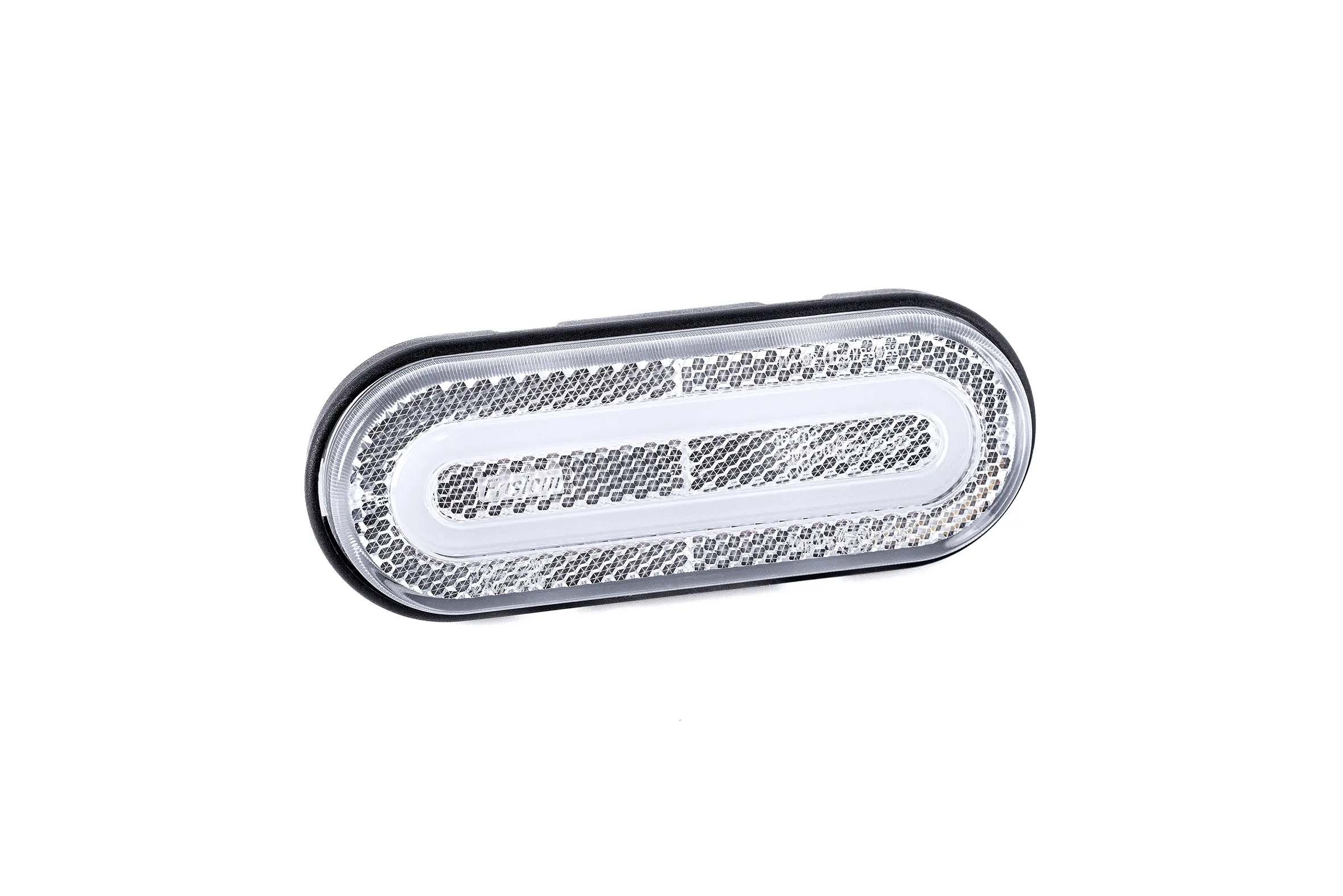 Helyzetjelző 12-36V ovális alakú sík hátoldalas FEHÉR neon LED-es 121x46
