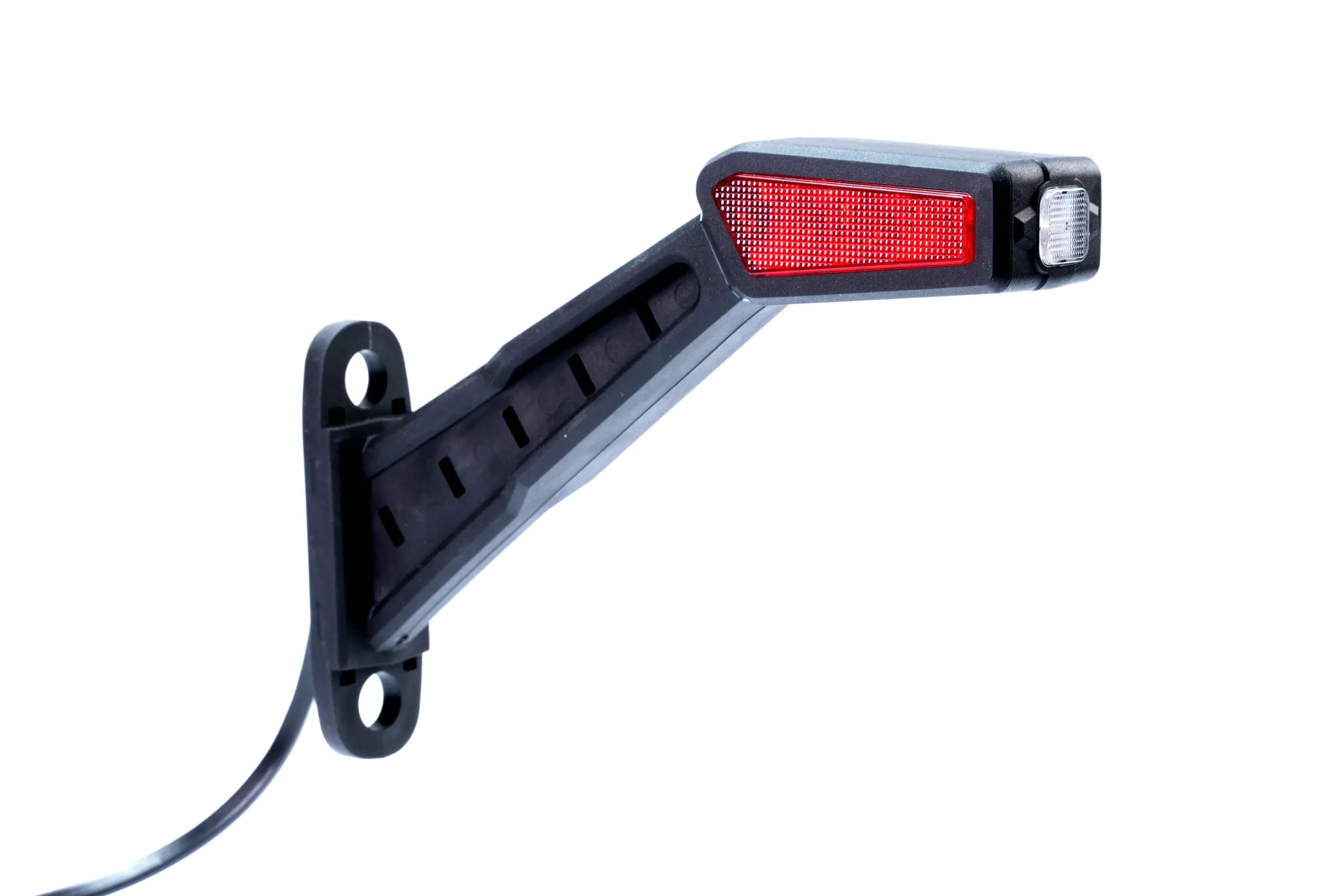 Szélességjelző karos LED-es JOBB oldali, 3 szín (Piros-Fehér-Sárga) 45 fokos, 12-36V 190mm kinyúlás