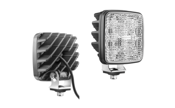 Munkalámpa/Tolatólámpa LED kocka terítő fényű, 12-24V , 22W, 1600 lumen,, IP67-69K, + 0,5m kábel, 105x105mm, 50mm vastag, CRK2C.54900