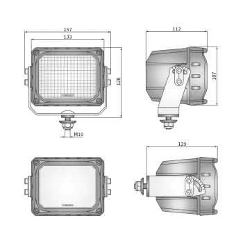 Munkalámpa LED-es 10000 lumen, 12V-24V, 0,5 m kábel