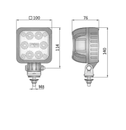 Munkalámpa LED-es kék fénnyel, 500lm, 12/24/48V