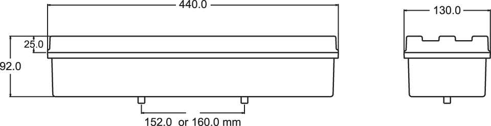 Hátsólámpa 5 Funkcciós bordás Bal 440mmx130mm Mercedes