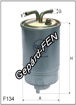 Üzemanyagszűrő - Ford: Escort 1.8D/TD, Fiesta 1.8D ~92, Orion 1.8D/TD  -  Mann: WK 842/3, Filtron: PP 838, Asso: WP4019