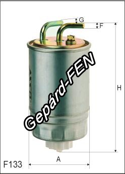 Üzemanyagszűrő - Ford: Escort 1.8D 11/93~, Fiesta 1.8D 1/94~ ( Eng. D18) -  Mann: WK 845/3, Filtron: PP 838/1, Asso: WP4062