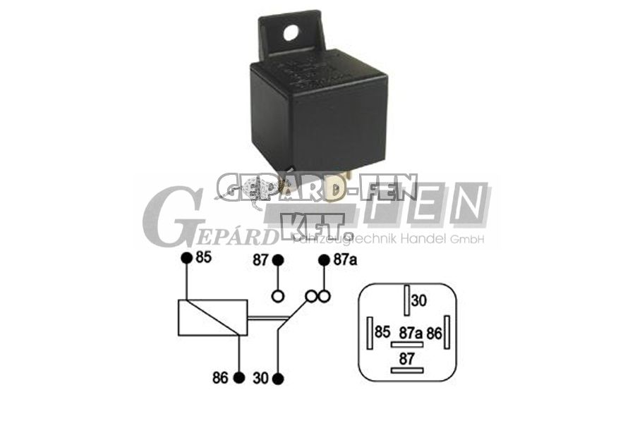 Elektromos Relé 5L+T 24V 20A  -Nem váltórelé!-