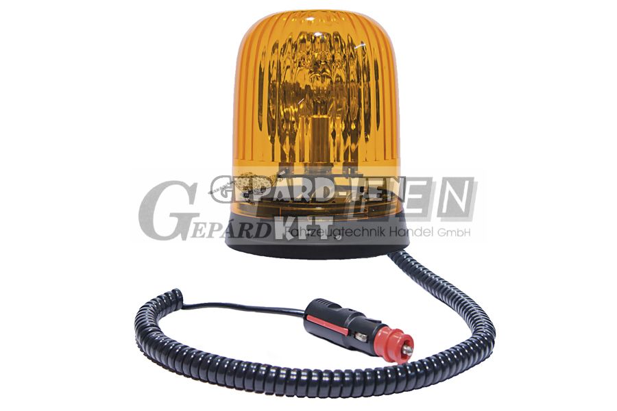 Forgólámpa BORDÁS búrás 12V (H3 izzós), MÁGNESTALPAS felfogatás - fogaskerékmeghajtás - Dasteri átm.:  144mm, mag.: 174mm - 430M/12.05