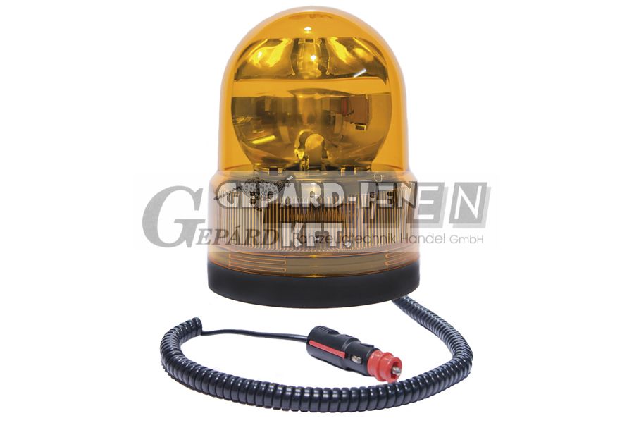 Forgólámpa KOJAK búrás 12V (21W cseresznye izzós), MÁGNESTALPAS felfogatás - dörzshajtás - Dasteri átm.: 120mm, mag.: 148mm - 420M/12.05