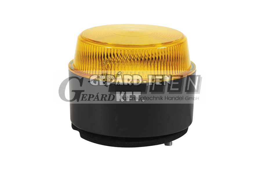 Xenon villanócsöves Forgólámpa MINI sárga, 10-100V, 2 CSAVAROS felfogatás, átm.: 76mm, mag.: 55mm, csavartáv.: 45mm - DXS-5MV5M.05