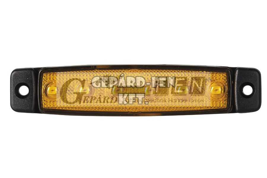 Szélességjelző Sárga 6 LED-es lapos 24V, 96mm x 20mm, vast.: 6,4mm, furattáv.: 86mm - 560-0.05/24