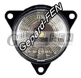 Univerzális kerek LED tolatólámpa.Fehér. 12-24V 6LED. Háromfüles felfogás. Csavarhelyek távolsága:60,8mm 38,5mm magas