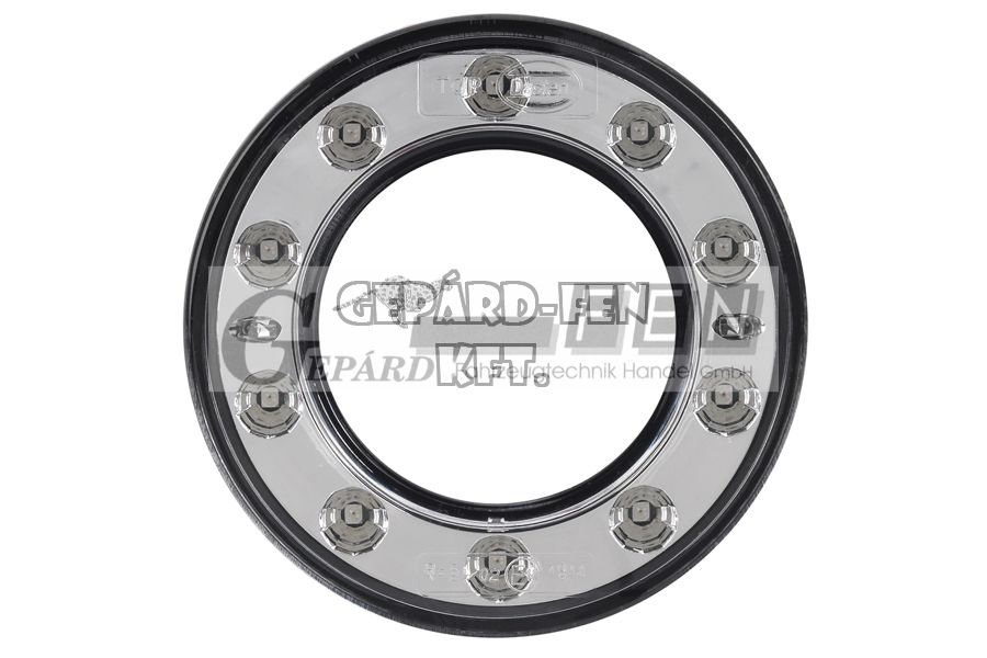 Univerzális LED gyűrű 12LED-es 2 funkciós (Helyzetj. + fék) hátsólámpa 9-33V, Háromfüles felfogatás, belső átm.: 55mm, külső átm.: 98mm - DSLR400STL