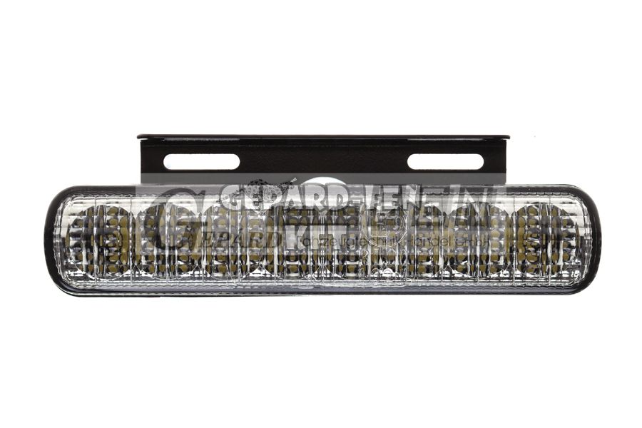 Nappali menetfény 9-33V 8LED-es csík alakú, tartóval 140x28mm, vast.: 35mm, csavartáv.:72mm - DRTL-108