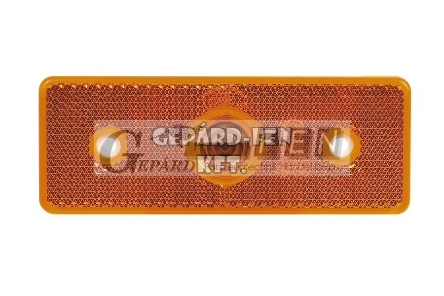 Szélességjelző 24V téglalap alakú sárga 1LED-es (MD-13-hoz hasonló) 120x45mm, furattáv.: 75mm - 530L-0.05/24