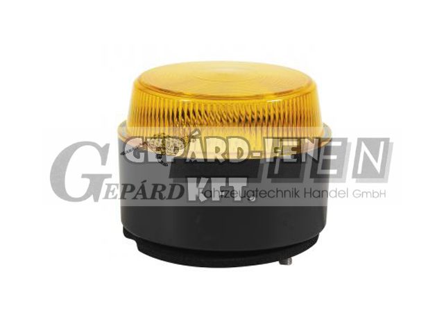 Villogólámpa (Forgólámpa) LED-es MINI sárga 2 CSAVAROS felfogatás, 10-30V, átm.: 76mm, mag.: 55mm, csavartáv.: 45mm - DLS-S1M.05