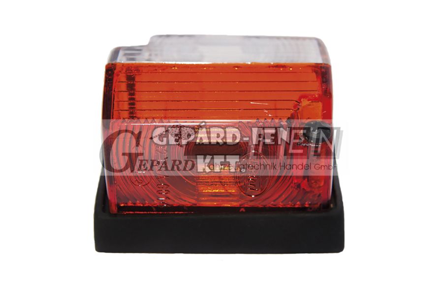 Szélességjelző Piros-Fehér rövid, izzós kivitel 58mm x 43mm mag.: 39mm - 512-0.067