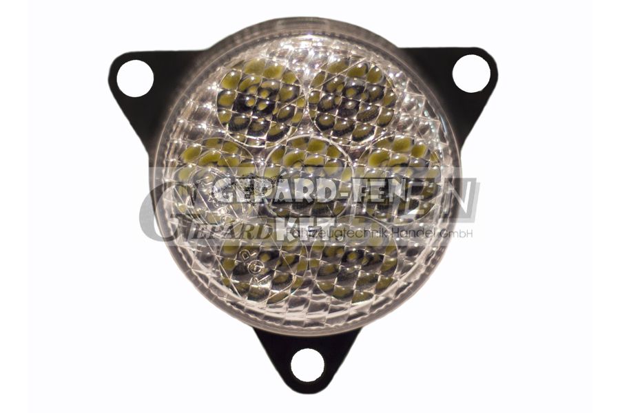 Univerzális kerek 7LED-es Első Helyzetjelző, 9-33V, Háromfüles felfogatás, átm.: 55mm, vast.: 39mm, furattáv.:61mm - DSL0400FT