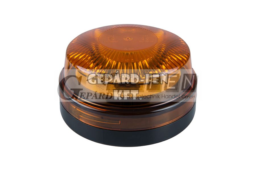 !!!ÚJDONSÁG!!! - Forgólámpa / LED Villogólámpa SÁRGA, 10-30V, Kerek, lapos kivitel, 12LED-es, CSAVAROS felfogatás, átm.: 149mm, mag.: 83mm, 4 különböző funkció - DSL-470.08