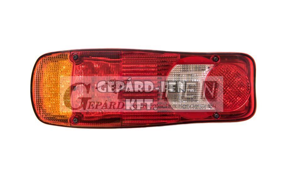 !!!ÚJDONSÁG!!! - Hátsólámpa LED-es 10-30V Renault félholdas ÚJ TÍPUS, BAL oldal +kábelkivezető 350x128mm, vast.: 85mm, csavartáv.: 152mm - DSL-2061D
