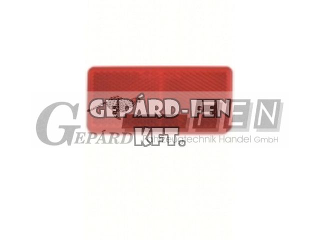 Prizma téglalap piros öntapadós 90mm x 40mm