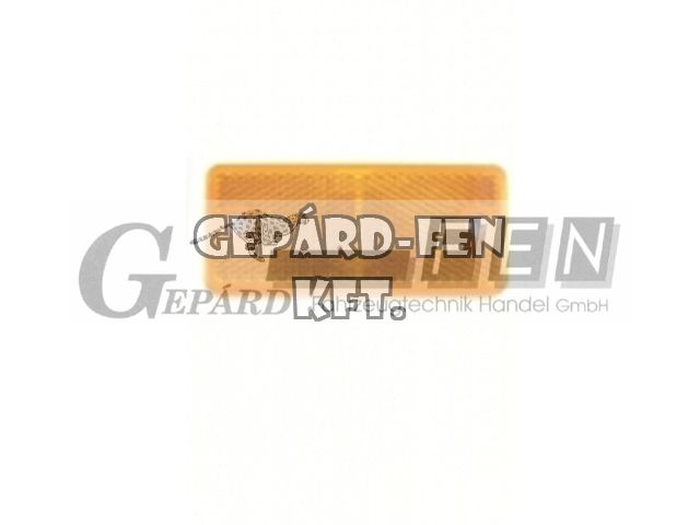 Prizma téglalap sárga 2 lyukas 90mm x 40mm
