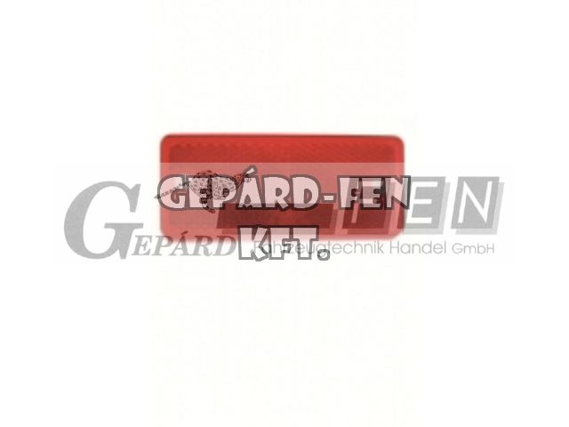 Prizma téglalap piros 2 lyukas 90mm x 40mm
