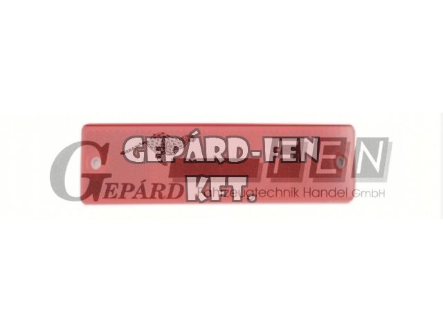 Prizma 170mm x 40mm  piros 2 csavarral rögzíthető