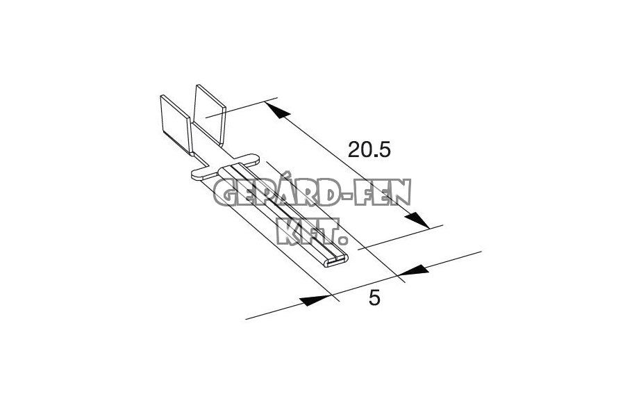 Csúszósaru kábelvég PAPA SF1ECK-2,8 (100db / csomag)