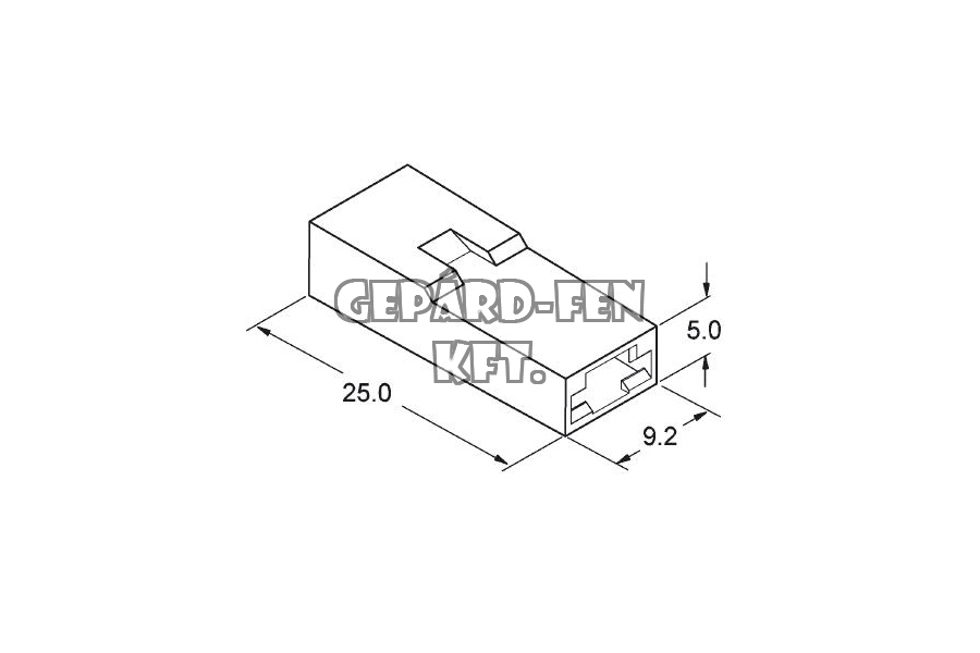R-type 1 Pólusú műanyag szigetelőház 6,3mm (100db / csomag)