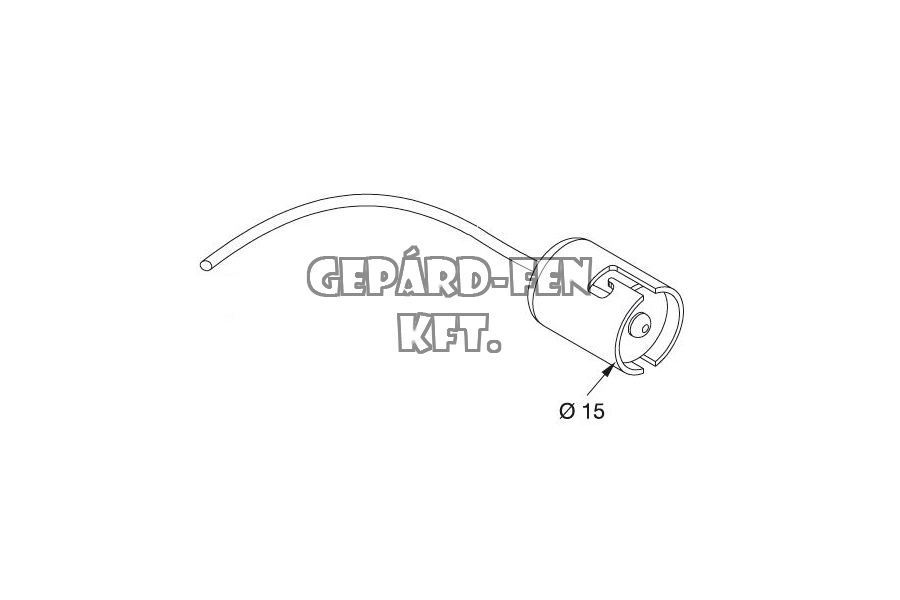 21W Cseresznyeizzó foglalat 10cm vezetékkel