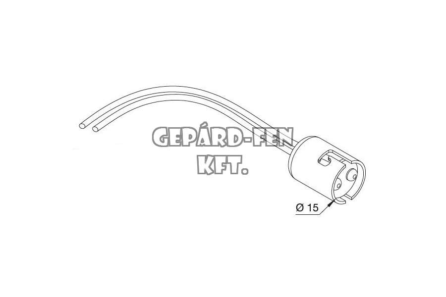 21/5W Duplaszálizzó foglalat 10cm vezetékkel