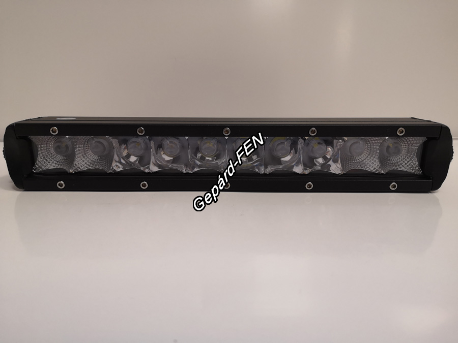 KS6850 COMBO. 10 CREE Ledes, 50W,-os,4200 Lumen teljesítményű egysoros alumíniumházas fényhíd.12-24V. Terítő, illetve szúrófény kombináció. 2 felfogó talp. Méretei: 280x42x83mm.Cca: 25 cm kábellal.