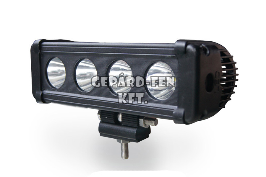 Munkalámpa fényhíd 4LED-es fémházas SZÚRÓ (30°) 9-32V, 40W, 3400lumen, IP67, 212x...(tartóval:100)mm, vast.:96mm