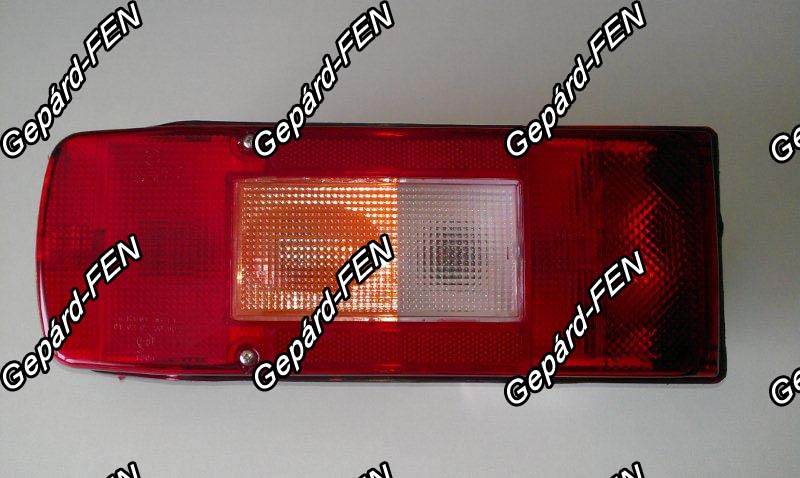 Hátsólámpa Volvo FL kicsi sima búra BAL oldal +rendszám +DIN csatlakozó 370mm x 130mm x 90mm