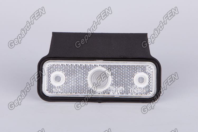Szélességjelző 12-24V téglalap alakú fehér 5W üveg IZZÓS +tartó 118mm x 60mm (FT-4B+K)