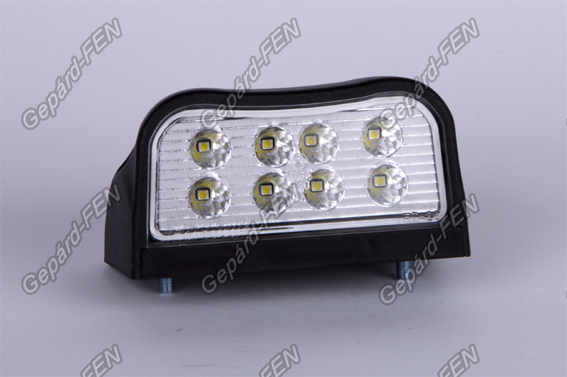 Rendszám megvilágítás 12-24V nagy hullámos tégla alakú 8 LED-es 100mm x 55mm x 55mm (FT-26 LED)