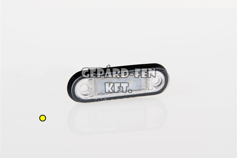 Szélességjelző 12-24V süllyesztett kerekített alakú sárga 2 LED-es 78mm x 22mm (FT-15Z LED)