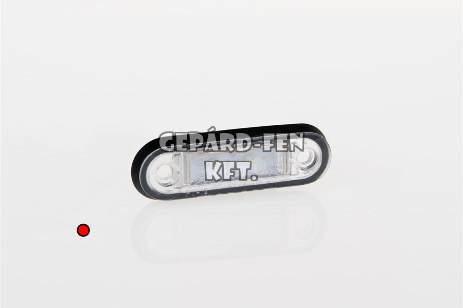 Szélességjelző 12-24V süllyesztett kerekített alakú piros 2 LED-es 78mm x 22mm (FT-15C LED)