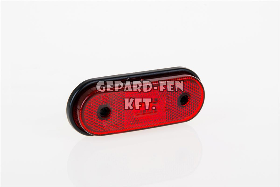 Szélességjelző 12-24V kerekített alakú sík hátoldalas piros 4 LED-es 120mm x 46mm (FT-20C LED)
