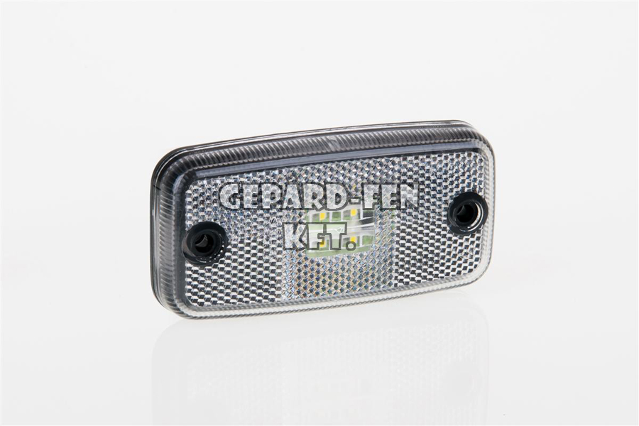 Szélességjelző 12-24V téglalap alakú sík hátoldalas fehér 4 LED-es 110mm x 54mm (FT-19B LED)