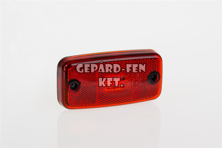 Szélességjelző 12-24V téglalap alakú sík hátoldalas piros 4 LED-es 110mm x 54mm (FT-19C LED)