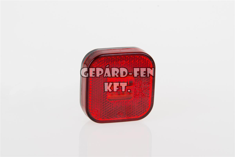 Szélességjelző 12-24V MAN kocka alakú sík hátoldalas piros 4 LED-es 62mm x 62mm (FT-27C LED)