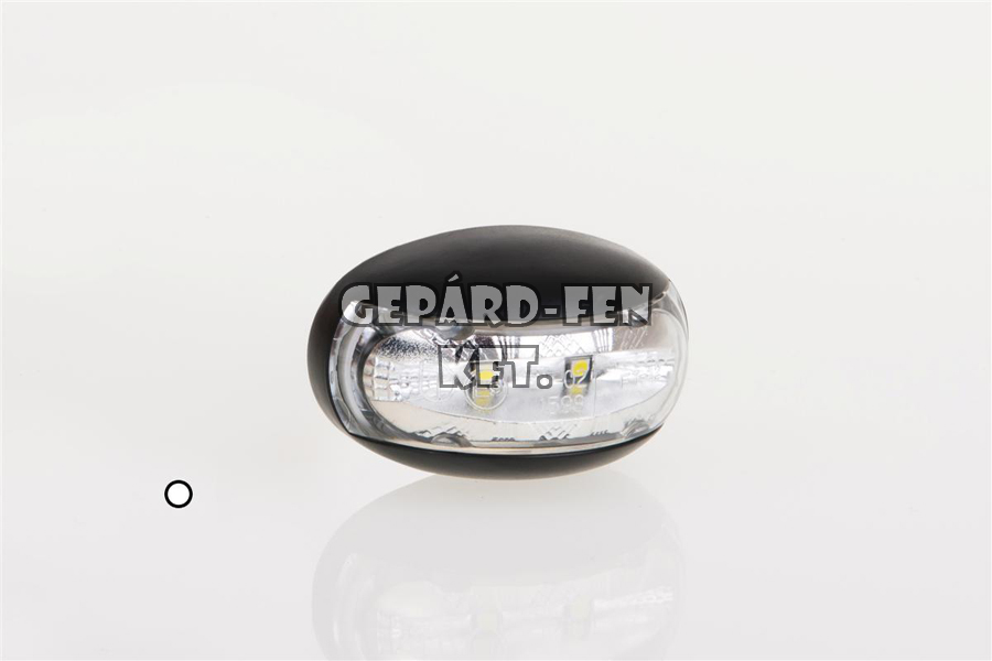 Szélességjelzõ 12-24V félköríves alakú sík hátoldalas fehér 2 LED-es  60mm x 32mm (FT-12B LED)