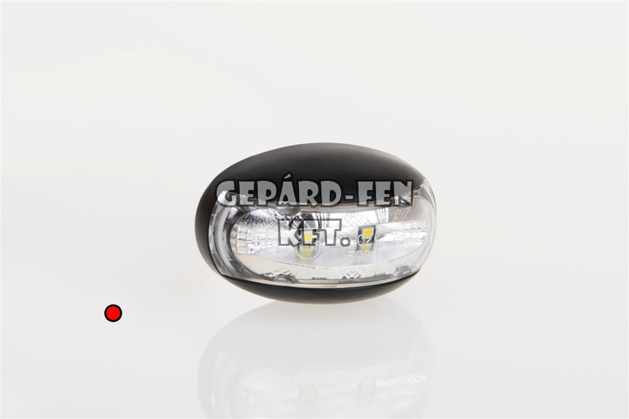 Szélességjelző 12-24V félköríves alakú sík hátoldalas piros 2 LED-es  60mm x 32mm (FT-12C LED)