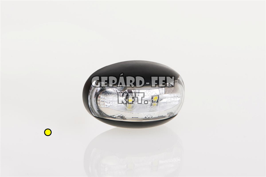 Szélességjelző 12-24V félköríves alakú sík hátoldalas sárga 2 LED-es 60mm x 32mm (FT-12Z LED)