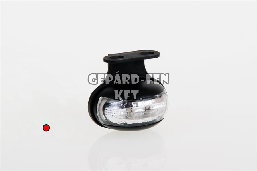 Szélességjelző 12-24V félköríves alakú piros 2 LED-es +tartó 60mm x 50mm (FT-12C+K LED)