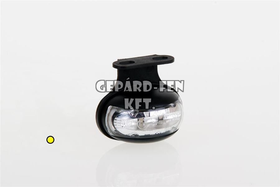 Szélességjelző 12-24V félköríves alakú sárga 2 LED-es +tartó 60mm x 50mm (FT-12Z+K LED)