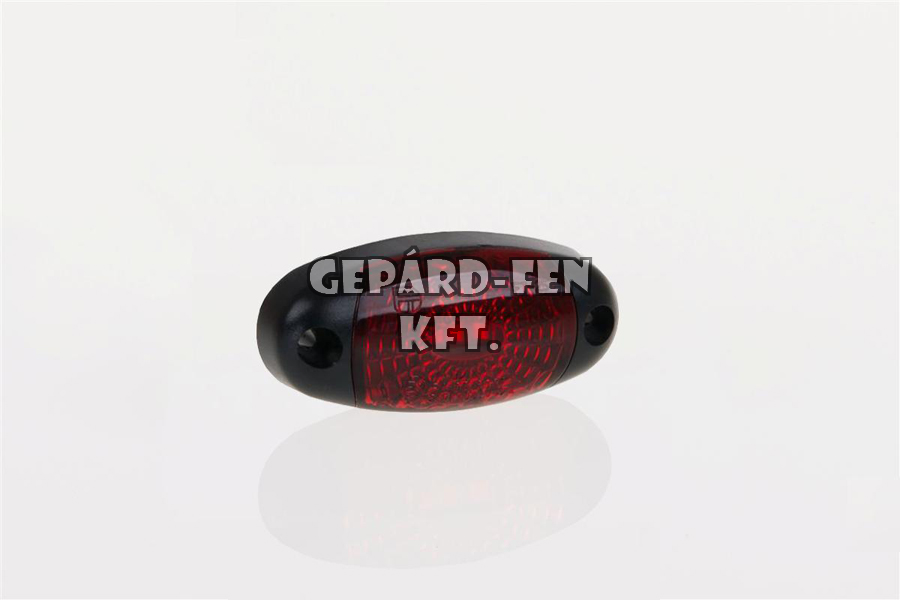 Szélességjelző 12-24V ovális alakú sík hátoldalas piros 3 LED-es 72mm x 34mm (FT-025C LED)